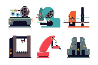 Endüstriyel Makine Vektör Çizimini Ayarla