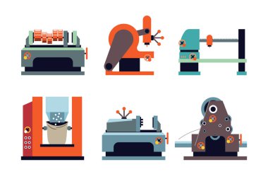 Endüstriyel Makine Vektör Çizimini Ayarla