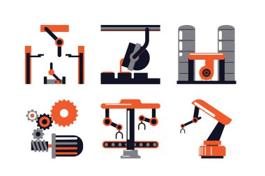 Endüstriyel Makine Vektör Çizimini Ayarla