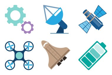 Minimalist Teknoloji ve Veri Simgeleri