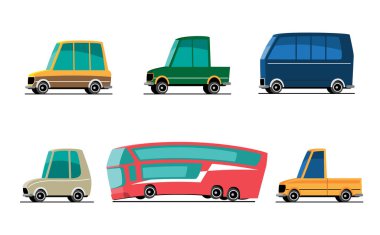 Düz Biçimli Renkli Araçlar