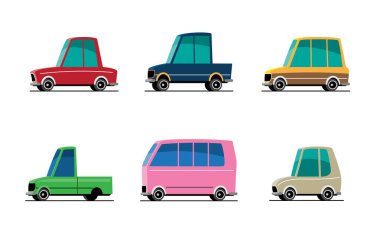 Düz Biçimli Renkli Araçlar