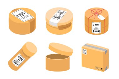 Karton Kutu Taşıma ve Paketleme Vektörü Ayarları