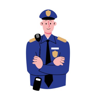 Silahlı bir polis memuru.