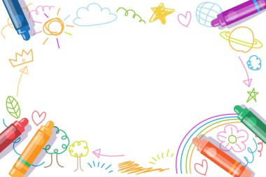 Eğitim Okula Dönüş Arkaplan Vektörü İllüstrasyonu