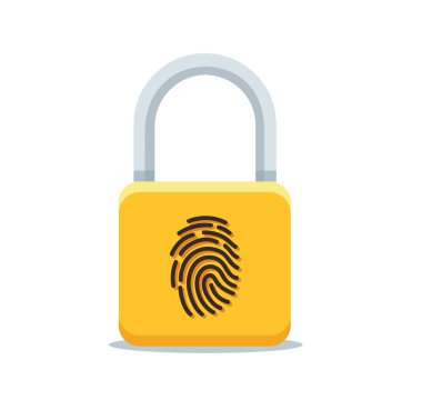 Parmak izi tarayıcısı düz biçimli asma kilit