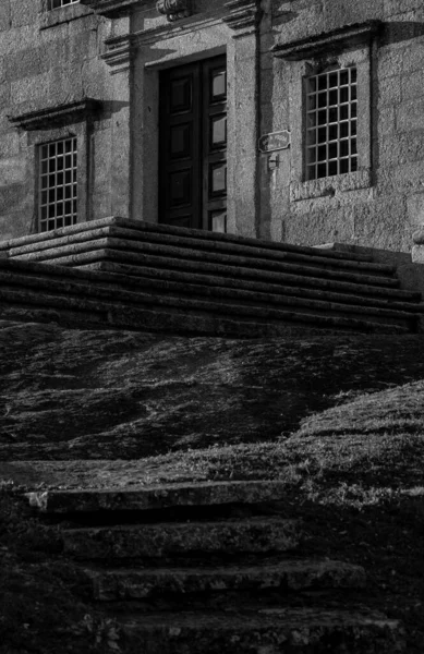 Treppe Zur Kirche Dieser Dunklen Ära Portugal — Stockfoto