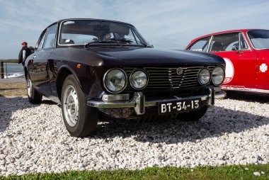 25 Mart 2023, The Alfa Romeo Classic Vehicles Tour Esposende, Braga, Portekiz.