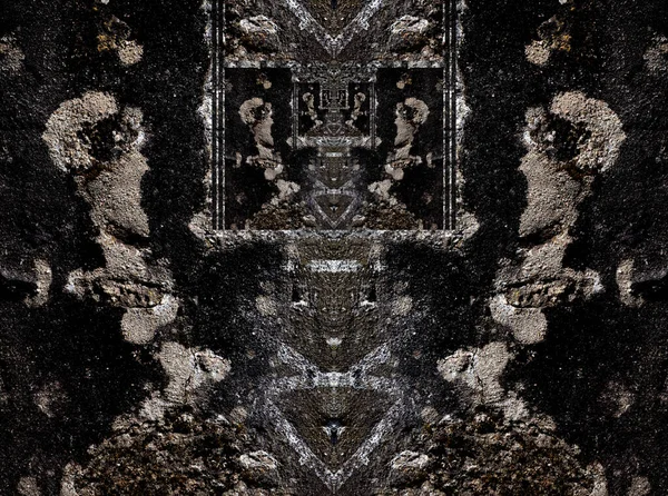 Rezumat Mirrored Dark Background Detaliile Zidului Deteriorat Portugalia — Fotografie, imagine de stoc
