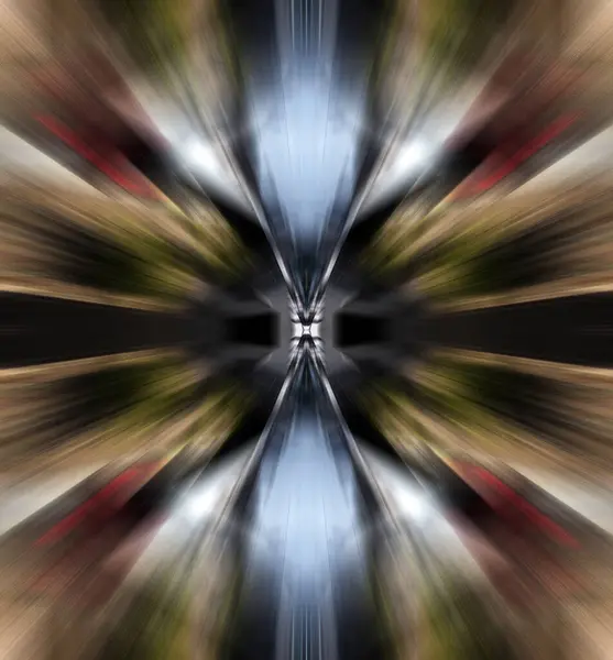 Lichtgeschwindigkeit Den Hyperspace Bewegungsunschärfe Futuristischen Hintergrund — Stockfoto