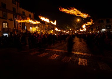 18 Nisan 2019, Braga, Minho 'daki Kutsal Hafta boyunca ünlü dini tören (Ecce Homo)..