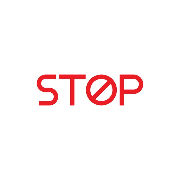 Stopteken Pictogram Vector Ontwerp Template — Stockvector