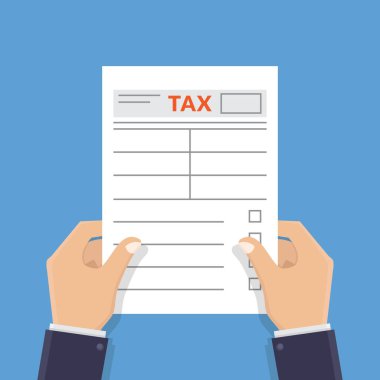 El ele tutuşma vergisi düz tasarım vektör çizimi