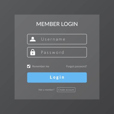 Vektör tasarım şablonunda web günlüğü için kullanıcı arayüzü ve kullanıcı deneyimi imzala