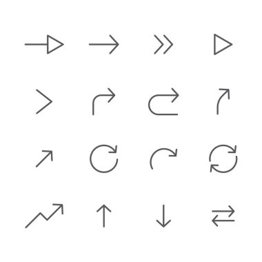 Ok satırı simgesi basit vektör tasarımı