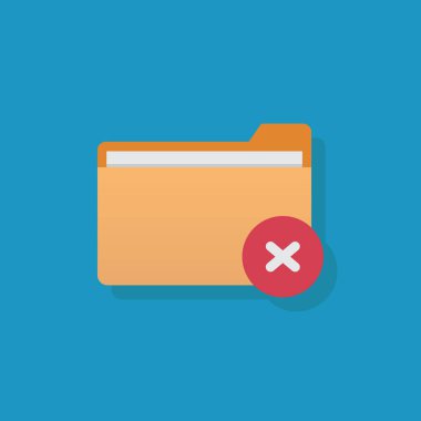 Güvensiz dosya veya silme, düz tasarım vektör illüstrasyonu