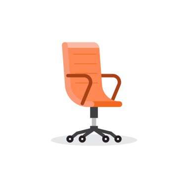 Ofis koltuğu düz tasarım vektör çizimi