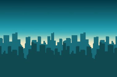 Silhoutte city abstact background