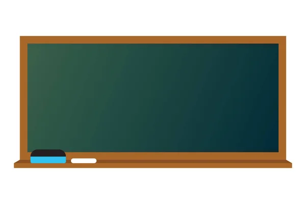 Whiteboard blank school board with chalk and eraser vector design