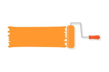 Patenli boya fırçası düz tasarım vektör çizimi