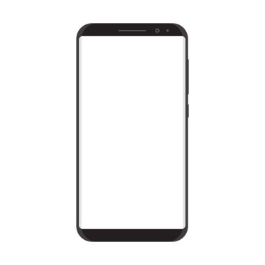 Düz tasarım biçimli akıllı telefon illüstrasyonu