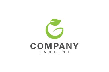 Başlangıç harfi G tasarım vektörü olan yeşil logo