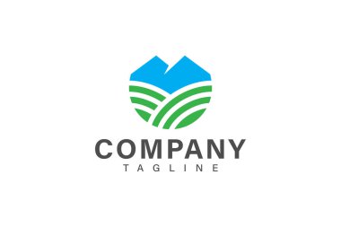 Dağ doğası logo tasarım vektörü