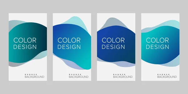 Abstrakter Hintergrund Banner Farbverlauf Design Vektor Vertikales Banner Set — Stockvektor