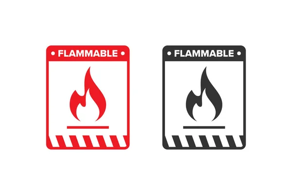 stock vector Flammable icon sign vector design, warning icon for explosive or flammable materials