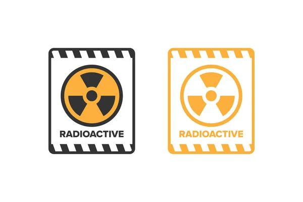 Nukleare Strahlung Radioaktive Ikone Zeichen Design Vektor Strahlungsgefahr Ikone Bord — Stockvektor