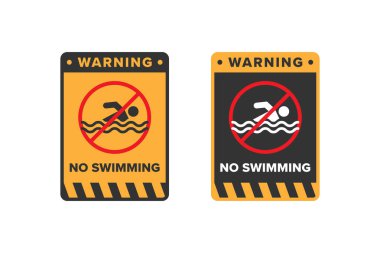Yüzme simgesi tasarımı yok, yüzme etkinliği için tehlikeli alan simgesi