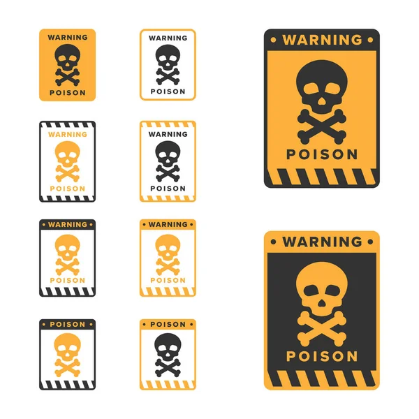 Gift Icon Vektor Design Hochgiftiges Material Gefahr Icon Board — Stockvektor
