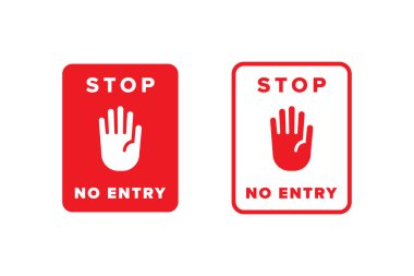 Giriş simgesi işareti vektör tasarımı kırmızı rengi yok