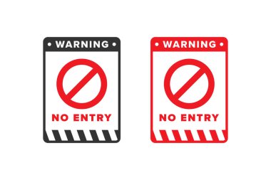 Giriş simgesi işareti vektör tasarımı kırmızı rengi yok