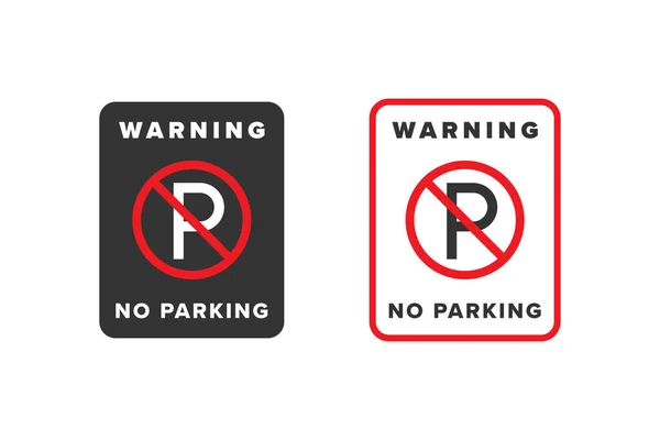 Parking Icon Sign Vector Design Red Color — Stock Vector