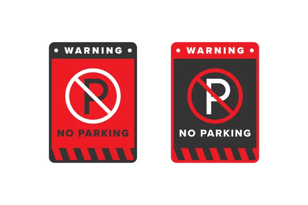 Kein Parken Symbol Zeichen Vektor Design Rote Farbe — Stockvektor