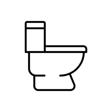 minimalist tuvalet veya tuvalet simgesi, basit ve temiz simge şablonu