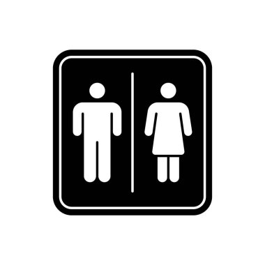 minimalist tuvalet veya tuvalet simgesi, basit ve temiz simge şablonu