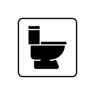 minimalist tuvalet veya tuvalet simgesi, basit ve temiz simge şablonu