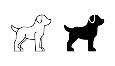 köpek simgesi işareti vektörü