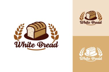 Beyaz ekmekli pastane logosu.