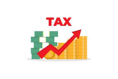 Tax increase vector illustration on white background