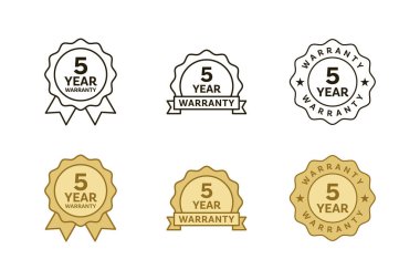 Warranty logo or icon vector design template suitable for product packaging, websites, marketing materials, and advertising designs