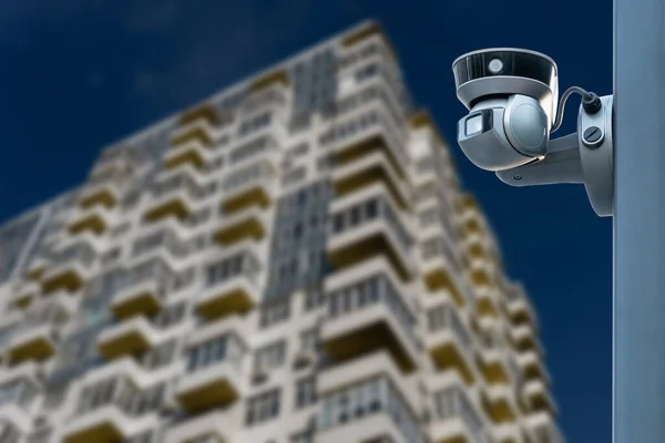 Sistemas Modernos Vigilancia Urbana Control Acceso Residencial — Foto de Stock