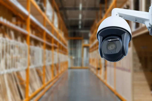 Cctv Camera Surveillance Operating Industrial Factory — Stock Photo, Image
