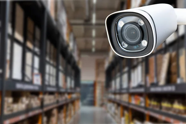 Cctv Video Surveillance Systeem Een Winkelcentrum Supermarkt Wazig Achtergrond — Stockfoto