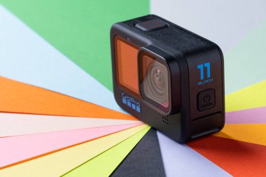 Ukrayna, Kyiv - 25 Kasım 2022: GoPro HERO 11 Siyah Aksiyon Kamerası