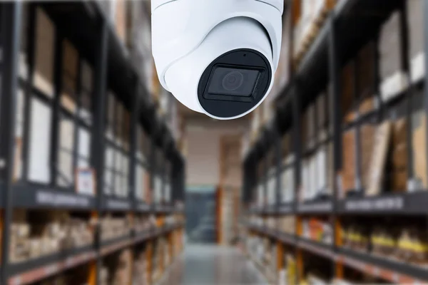 CCTV video surveillance system in a shopping mall supermarket blur background