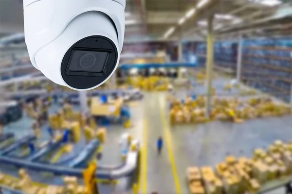 CCTV Camera or surveillance operating inside industrial factory
