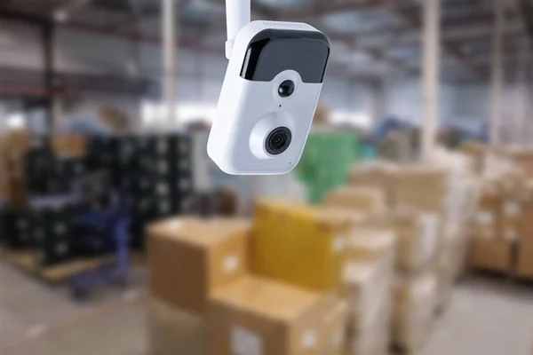 CCTV Camera Operating inside warehouse or factory